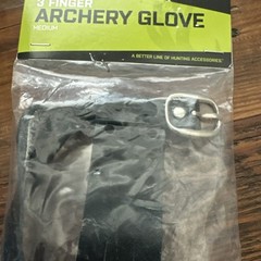 HME 3 Finger Archery Glove Size Medium