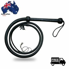 Genuine Cow Leather 04 Feet Long 12 Plaits Weaving Bull Whip Stock Whip Handmade
