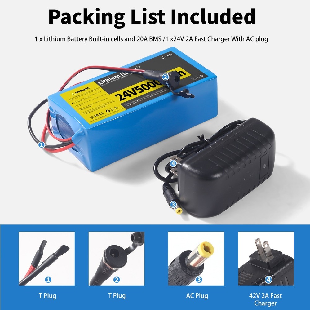 24V Li-ion Battery 5Ah 10Ah For Scooter LED Light String DIY Project