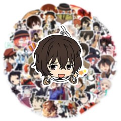 50Pcs Bungo Stray Dogs Stickers,Popular Classic Anime Stickers Waterproof Dg