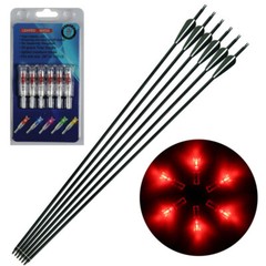 6/12/24pc 31 Inch Mixed Carbon Arrows Target +6 Red Lighted Nocks 7.62mm Hunting