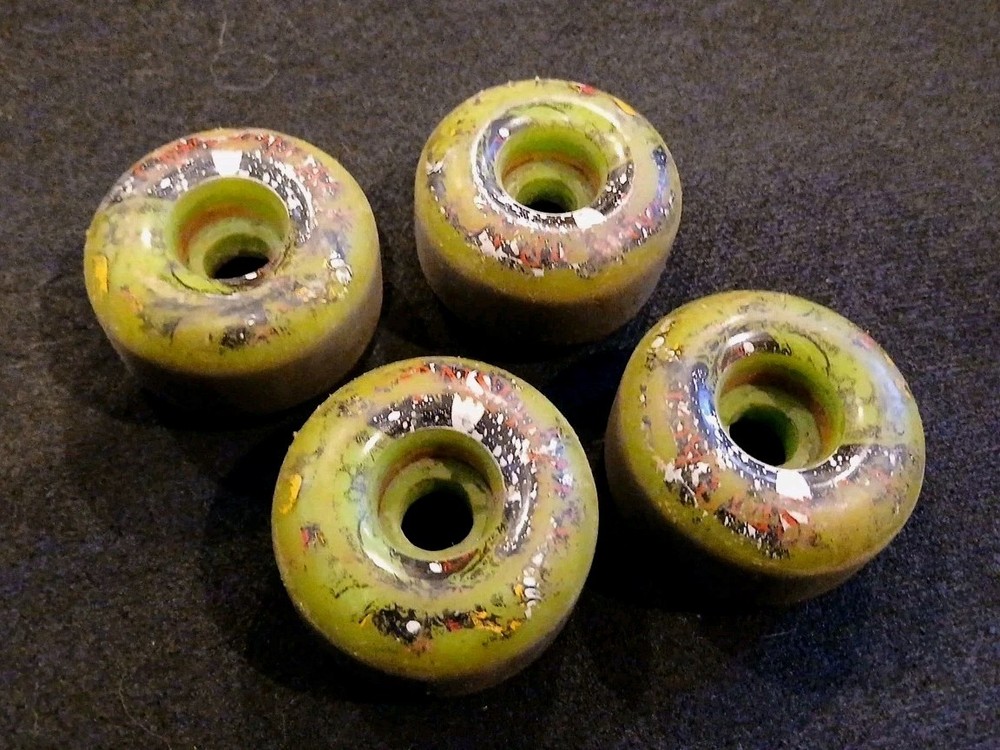 97A Conspiracy Skateboard Wheels Pushead 60 mm x 36 mm Green Vtg Genuine Pushead