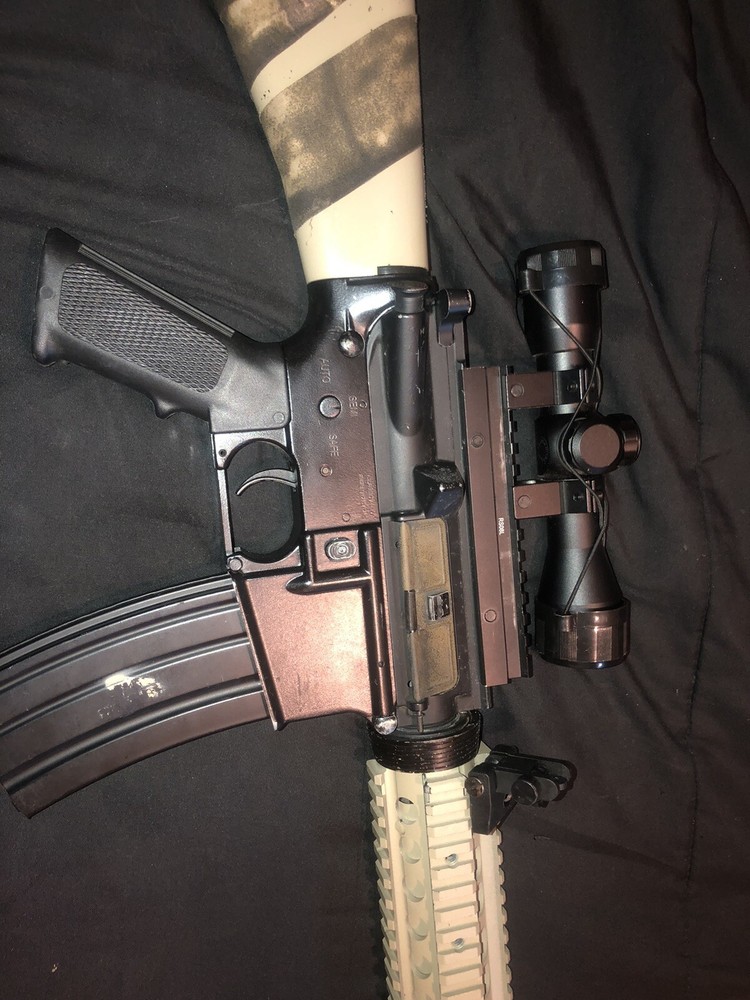 Cyma Airsoft Gun M16 Custom Paint Job, Upgraded Build Mosfet