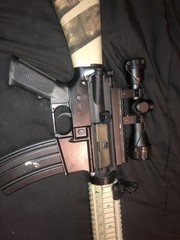 Cyma Airsoft Gun M16 Custom Paint Job, Upgraded Build Mosfet