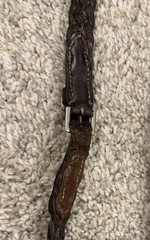 Vintage Crosby England Leather Horse Bridle Snaffle Bit Braided Reins Simco