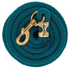 Weaver Equine 5 8 Inch x 10 Feet Turquoise Horse Lead Rope with Brass Snap
