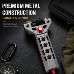 Professional Aluminum Slingshot for Adults 100 Steel Balls 2 Bands Kit