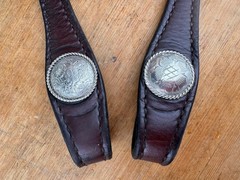 Vintage Mexico Silver Browband Western Horse Headstall ~ Dark Oil
