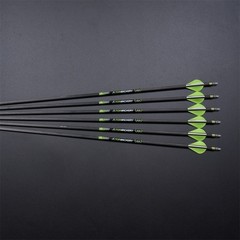 6X Archery Hunting Target Arrows 30″ PURE Carbon Arrows 0.003″ Spine 300/350/400