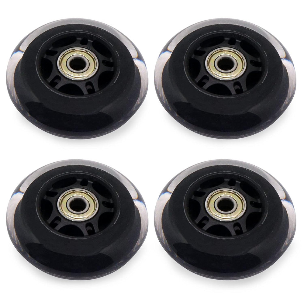 Skate Wheels With Bearings 3 Inch Roller Blade 76mm Outdoor and Indoor Clear Wh