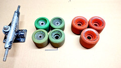 VINTAGE 80’s SLIME BALLS VISION BLURR Skateboard Wheels 60mm 97A RED Green