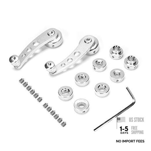 Car Window Handle Winder Riser, Silver 3in CNC Aluminum Alloy Window Crank