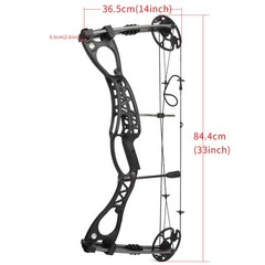 33″ Compound Bow Arrow Set Adjustable 0-70lb 320fps Archery Bow Hunt Shoot RH LH