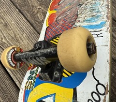 Vintage Used Rare ALMOST Skateboard Comic Girl Deck Grizzly