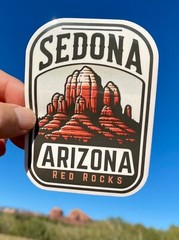 2″ Sedona Arizona Sticker, Red Rocks, Travel, Nature, Gift, Hike, Desert, Vacay