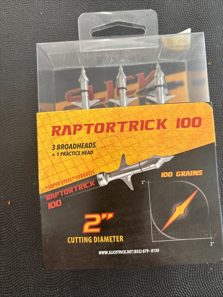 Slick Trick RaptorTrick 100 grain 2″ Mechanical Broadhead