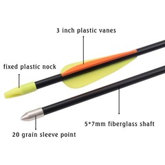26 28 30 Inch Youth Arrows Fiberglass Archery Recurve Bow Target Arrows Practice