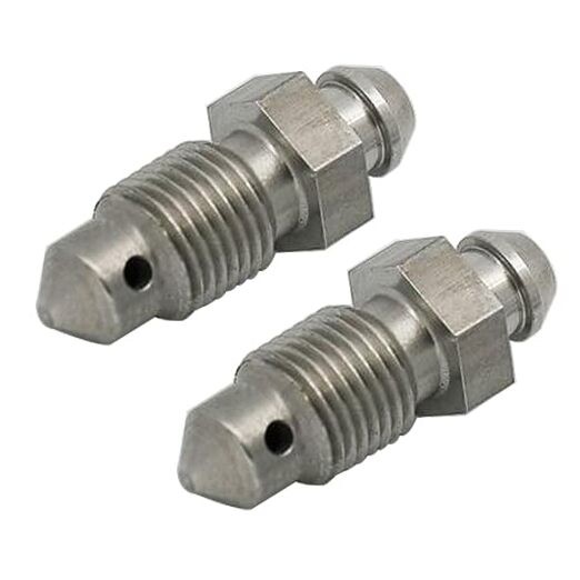 M10x1.0 Metric Brake Bleed Nipple Screw Bleeder Fitting M10x1.0 (2 Pack)