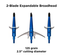 Swhacker Levi Morgan Series 2-Blade Blade-Lock Broadheads, 2.5″ Cut, Blue, 3-…