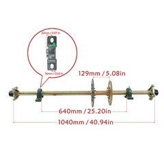 44in Rear Live Axle Kit Brake Steering Tie Rod 10″ Wheels fit Golf Cart Go Kart