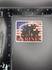 America American Flag USA Marines Patriotic Sticker
