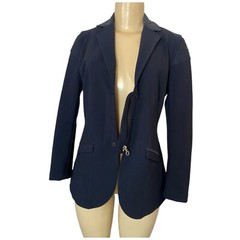 FINAL SALE Cavalleria Toscana Womens Navy Jacket Buttons Zip Equestrian Riders