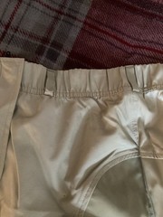 Kerrits water resistant tan rain pants easy off side v elcro womens M breeches