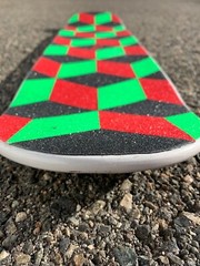 Skateboard Grip Tape DIY 3 color kit Geo Rombo laser cut by Rough GT