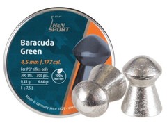 H&N Baracuda Green 300 Count 100% LEAD-FREE 4.5mm .177 Caliber Pellets GERMANY B