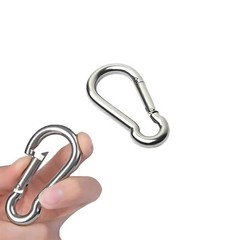 Stainless Steel Spring Snap Hook Carabiner Home Gym Body Building Weightlifting