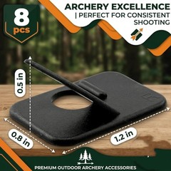 8-Pack Self-Adhesive Plastic Arrow Rest, Arrow Rest for Recurve & Compound Bo…
