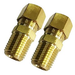 Brass Compression Fitting, Male Adapter, 1/8″ Tube OD x 1/8″ NPT Male, 1/8 Inch