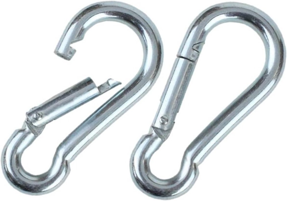 Durable Zinc Galvanized Steel Carabiner Clips for Outdoor Use