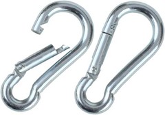 Durable Zinc Galvanized Steel Carabiner Clips for Outdoor Use