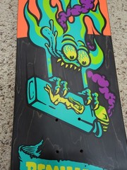 Santa Cruz Tom Remillard Lit AF Reissue Shaped Skateboard Deck Yaia Art