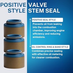 16pcs Rubber Positive Valve Stem Seal – Fits an» Valve Stem and a 0.530 11/32