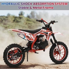 50cc Dirt Bike Pit Bike 2 Stroke Gas Powered Off Road Pull Start for Kids Gift