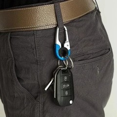 Stainless Steel Keychain Carabiner Hook Key Ring Clip Outdoor EDC