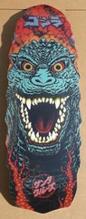 SANTA CRUZ X GODZILLA «GODZILLA DESTROYER» SHAPED SKATEBOARD DECK RARE