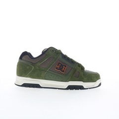 DC Stag DC01813310-OLV Mens Green Suede Skate Inspired Sneakers Shoes