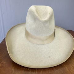 Vintage Stetson Tom Mix Cowboy Hat Silverbelly 1940s 50s Bucking Bronco 7 1/8”