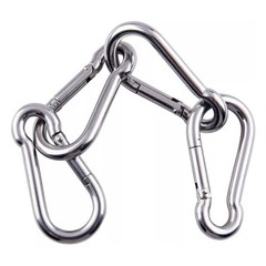 Spring Snap Hook Carabiner Clips 304 Stainless Steel, Set Of 12 264 Lbs