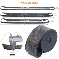 2PCS Motorcycle Rim Strips Bands 21″ x 7/8″, Durable Rubber Rim Tape with