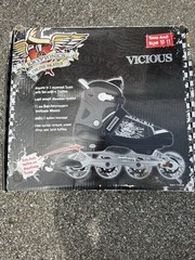 New Kryptonics Inline Skates VICIOUS Adult Size 10/11 Adjustable Unisex Teen Box