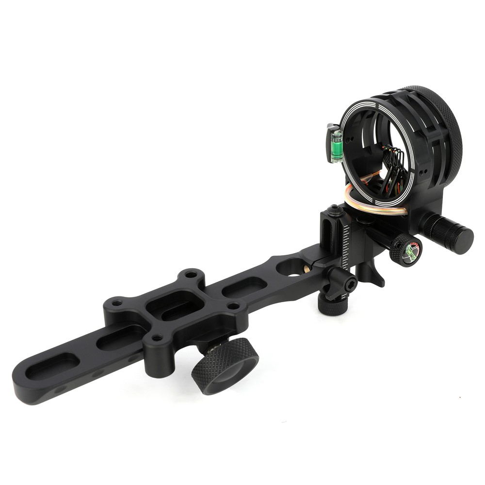 Archery Bow Sight 5-pin 0.019»Optical Fiber Micro Adjustment CNC Compound Bow