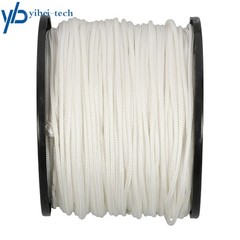 1/8 Inch Nylon Polyester Cord 500 Foot Spool Solid Braid Industrial Grade White