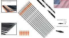 12 Pack 30″ Carbon Arrows for Hunting & Target Practice=