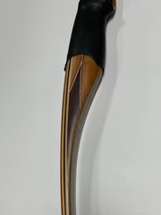 Stewart’s Handmade Longbow Recurve 42#@26″ Osage, Bamboo, Cocobolo, Curly Maple,