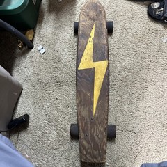 30 Inch Long Wooden Skateboard. with BAHNE TRUCKS AND CADILLAC Dk 51 Wheels