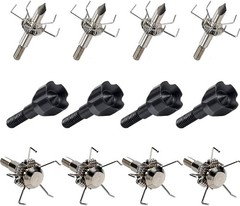 KURUGEILI 12PK 100 Grain Small Game Broadheads Judo Points & Hammer Mixed Set…